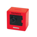 Red Plastic Combination Safe Bank